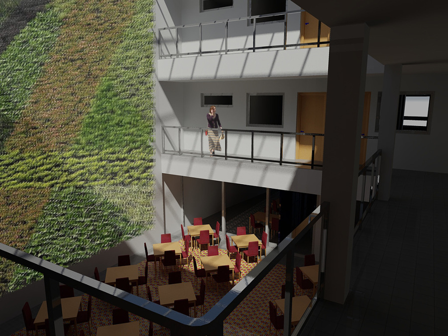 Render patio central