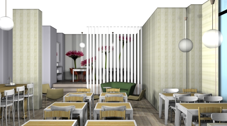 render vista zona mesas