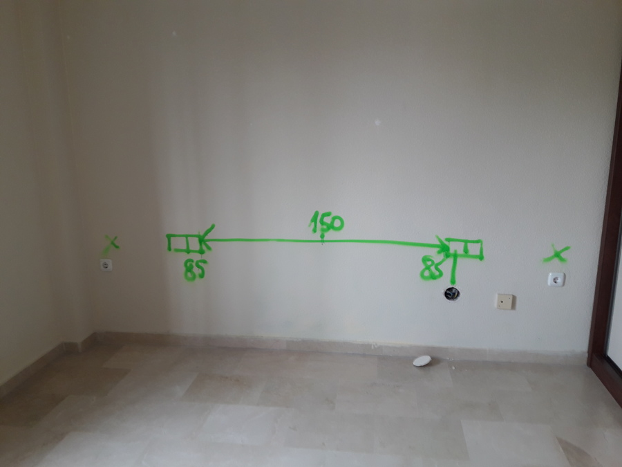 REPLANTEO INSTALACIÓN ELÉCTRICA DORMITORIO