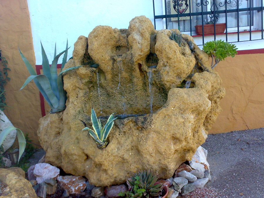 Roca, agua, crasas