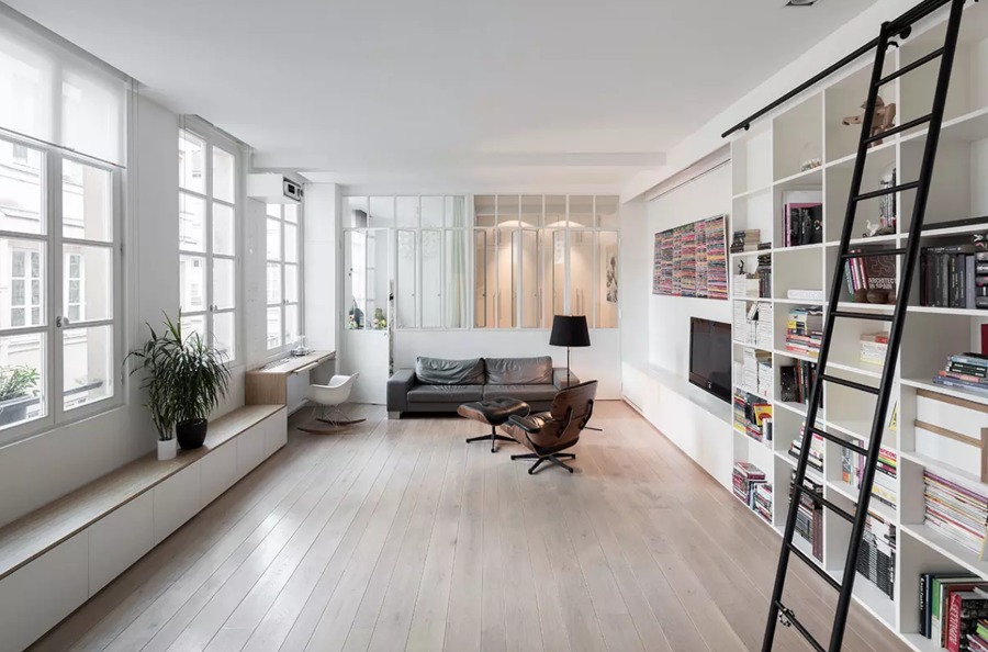 Simple pero Elegante: Apartamento Parisino Que Multiplica la Luz