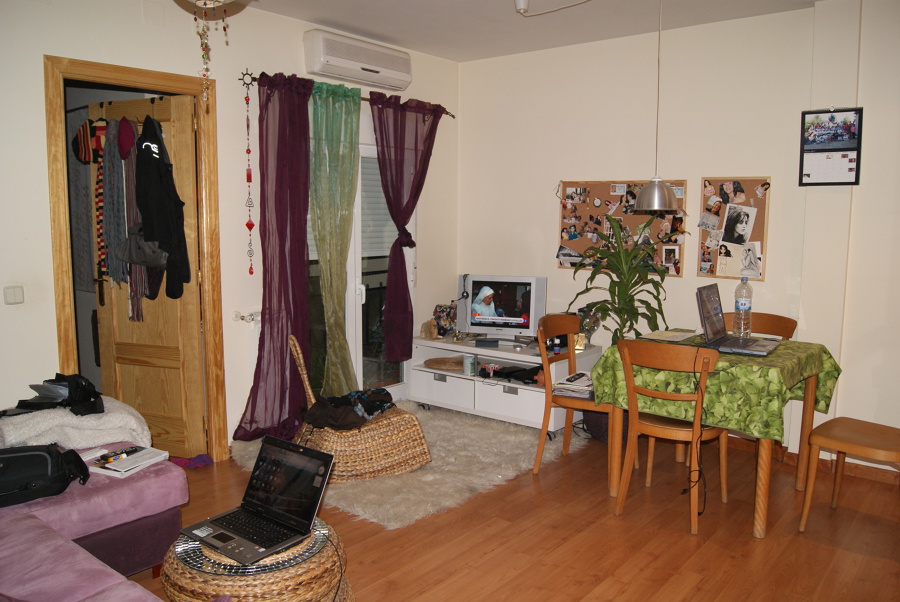 Salon antes  apartamento lavapies