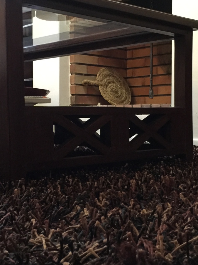salón con chimenea