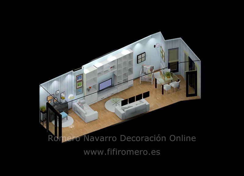 Salón estrecho