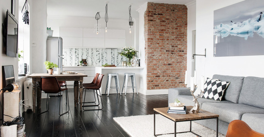 Foto: salón, comedor y cocina de boho chic #913459 habitissimo