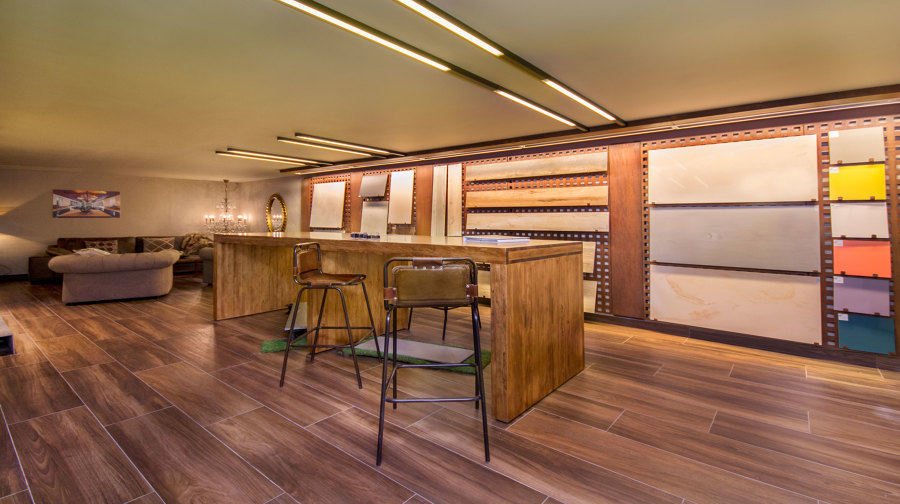 Showroom en madera y acero 