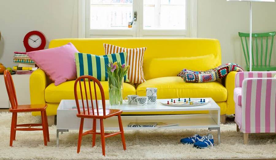 Foto Sofá Amarillo Ikea de Ma. José Jiménez 770979 Habitissimo