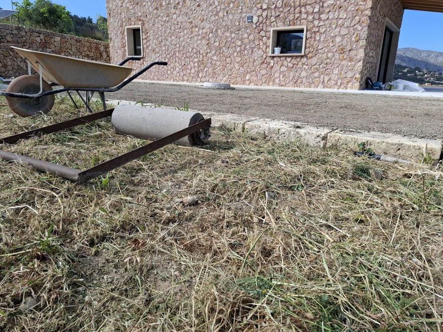 Suelo compactado y sembrado