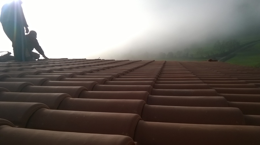 tejas colocadas 