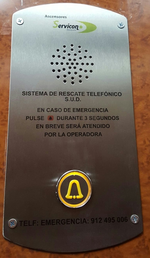 teléfono bidireccional cabina.