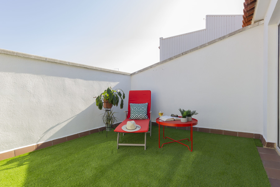 Terraza con intervención