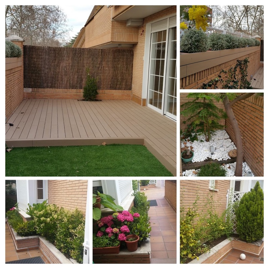 Terraza y jardin acogedor.
