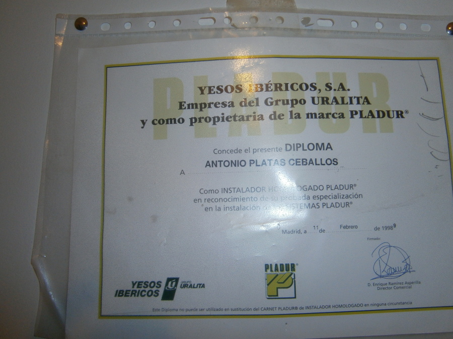 titulo instalador de pladur