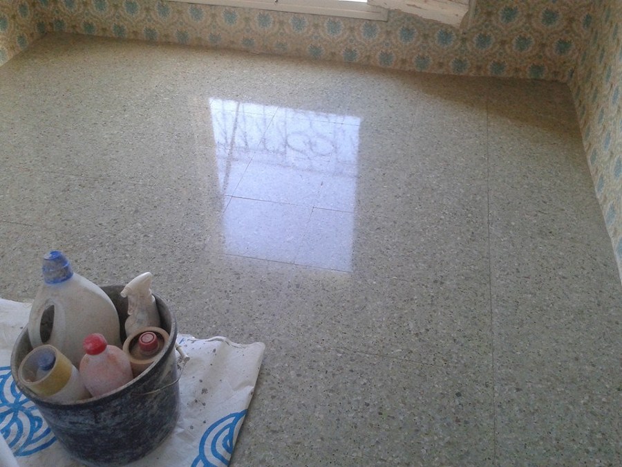 Trabajos de  pulido, diamantado y cristalizado de mármol y terrazo.