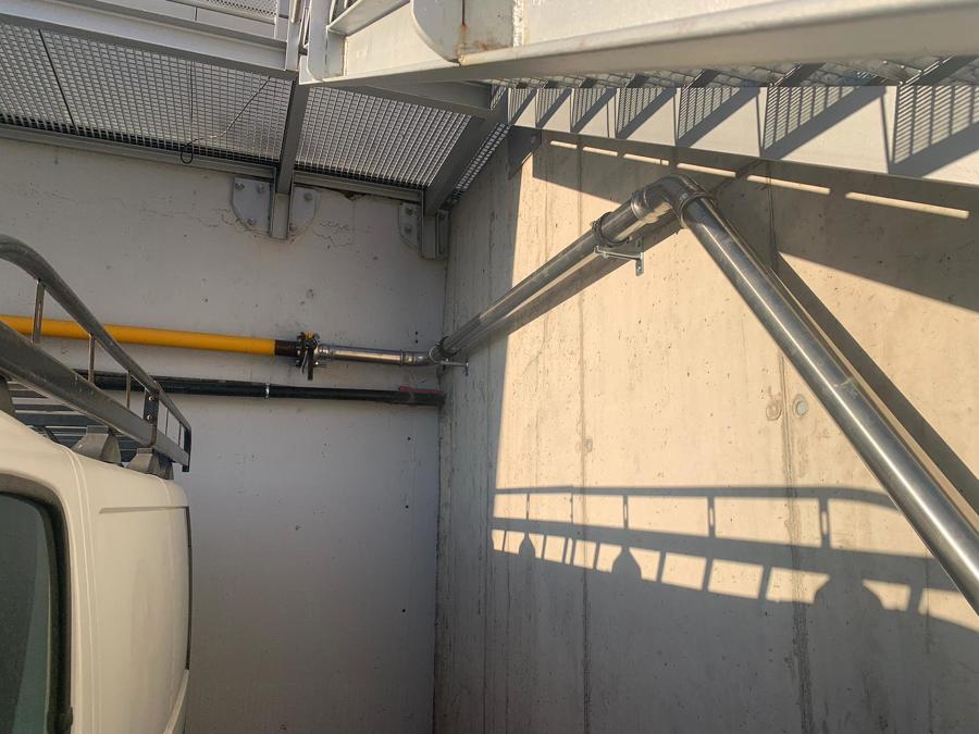 Transición acero inox /hierro por pletina con brida