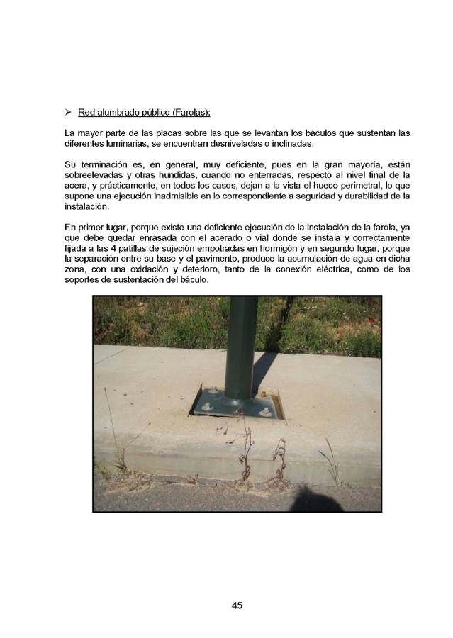 Valoración defectos y reparaciones en urbanización. Extracto6