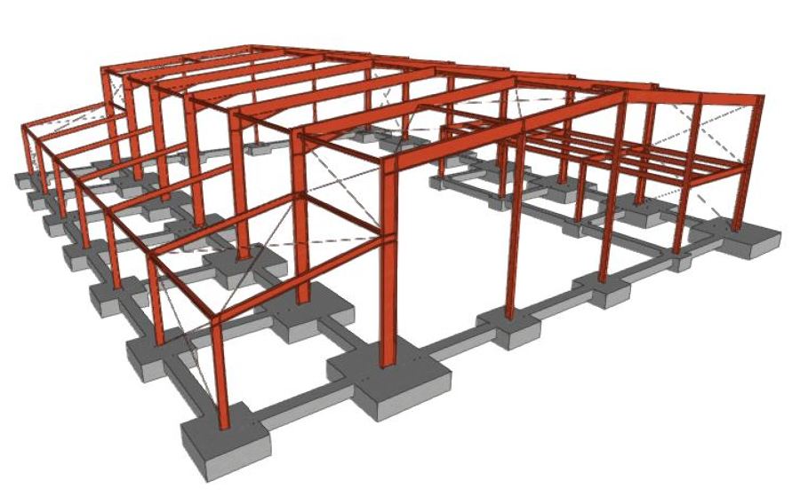Vista 3D Nave Industrial.