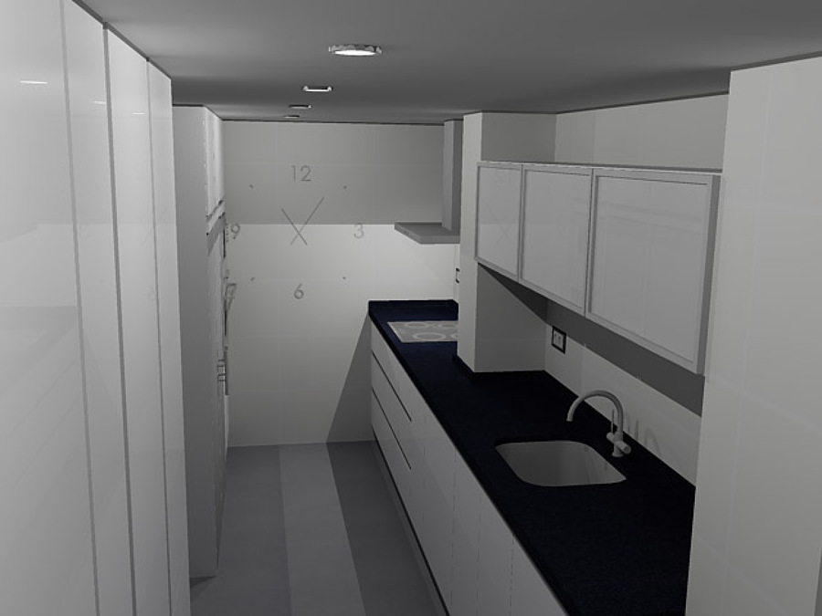 Vista cocina en 3D