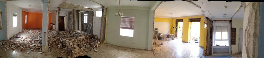 Vista general de la demolición 