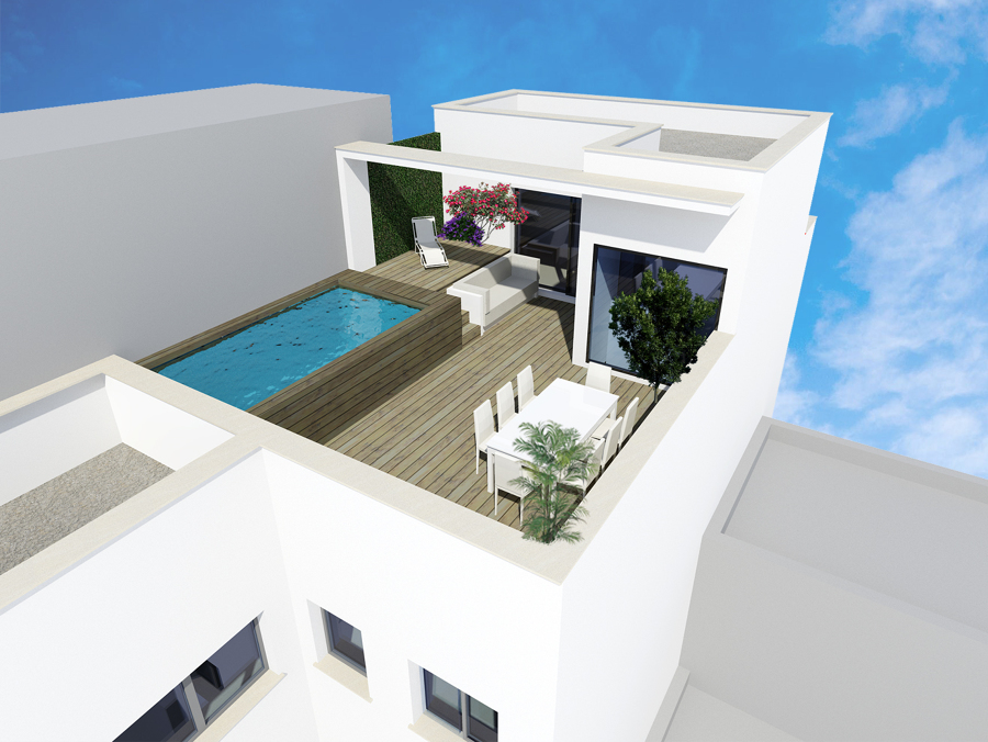 VISTA TERRAZA ÁTICO DUPLEX