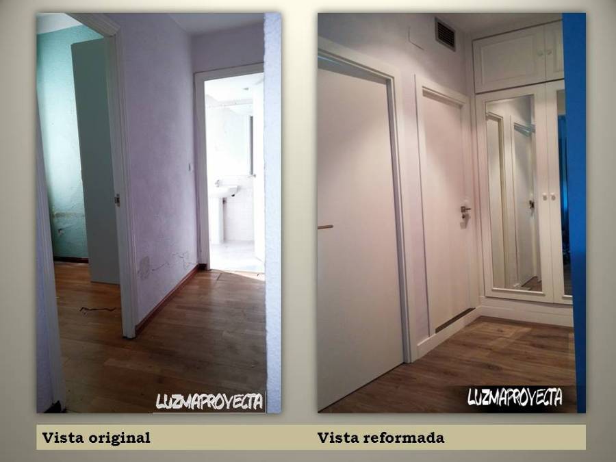 VISTAS COMPARATIVAS DE PASILLO DE DISTRIBUCIÓN