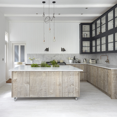 cocina con encimera granito