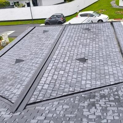 Obra nueva de pizarra con todos los acabados en la Moraleja Paseo de la Marquesa Viuda de Aldama