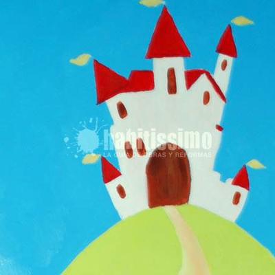 Mural infantil princesa y sapo