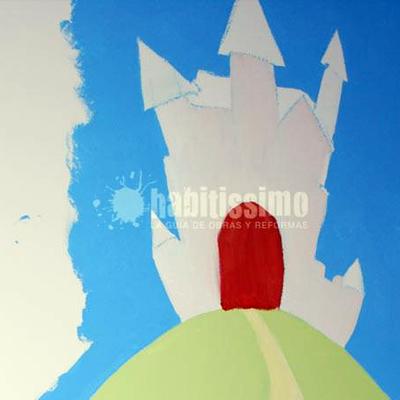 Mural infantil princesa y sapo