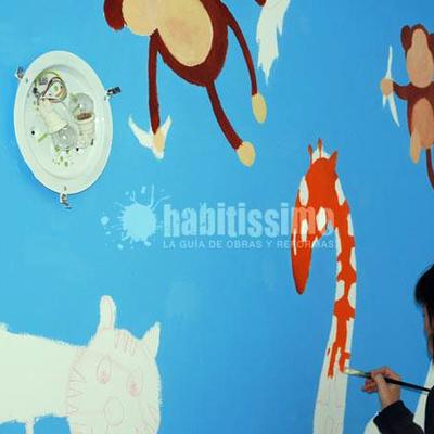 Mural autobus en la selva