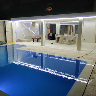 Alumbrado piscina y terrasa