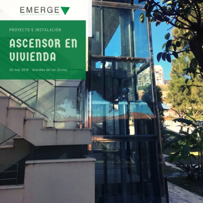 Instalación de ascensor en vivienda unifamiliar en Arenales del sol (Elche)