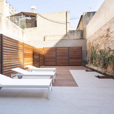 ASÍ HA QUEDADO El patio · solarium · ducha