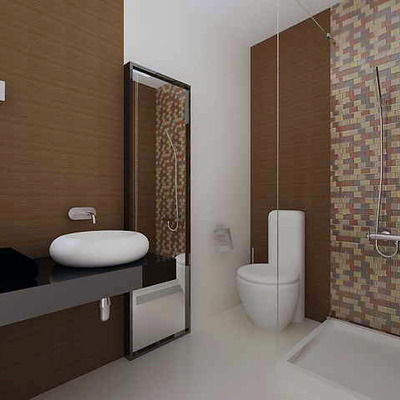 baño marrón