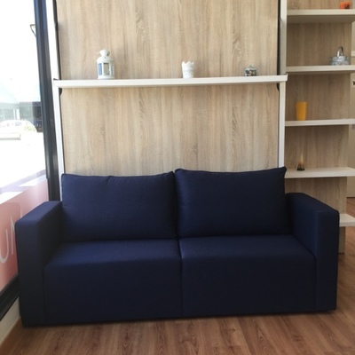 CAMA ABATIBLE VERTICAL C/ ESTANTE DE 150 x 190 CERRADA