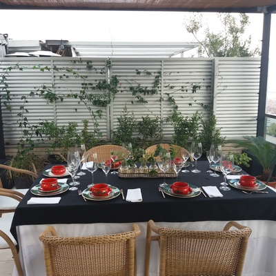 Cena en terraza