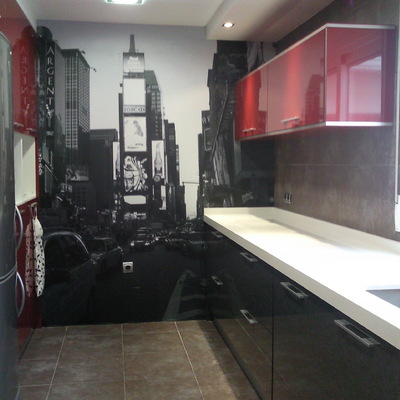 Cocina con vinilo