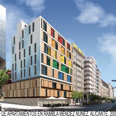 Edificio de apartamentos en la Rambla, Habana, Alicante.