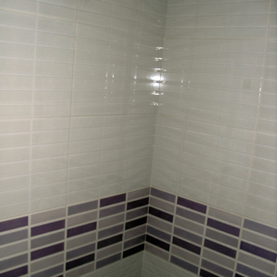Detalle del acabado del baño
