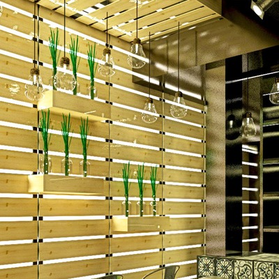 Detalle. Pared retroiluminada