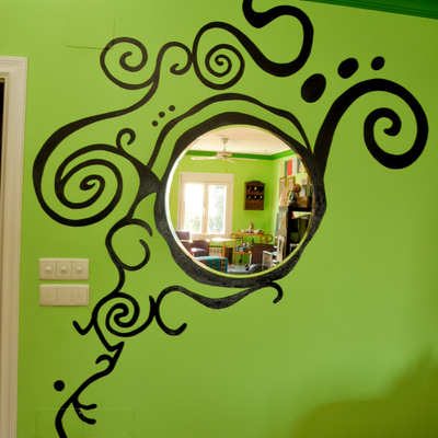 Dibujo decoración espejo.