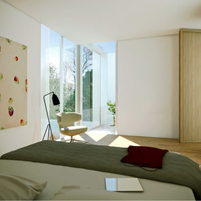 Dormitorio con terraza