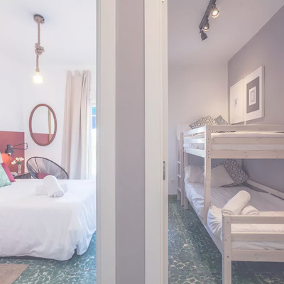Dormitorio matrimonio y dormitorio litera