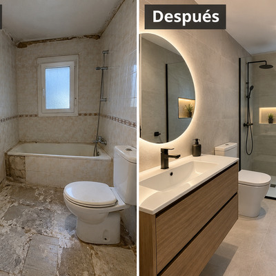 “Propuesta de reforma integral de baño moderno”.