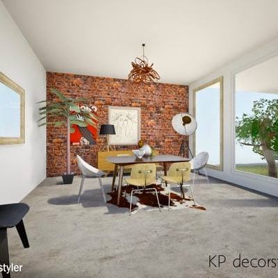 Salon-Comedor Vintage Industrial