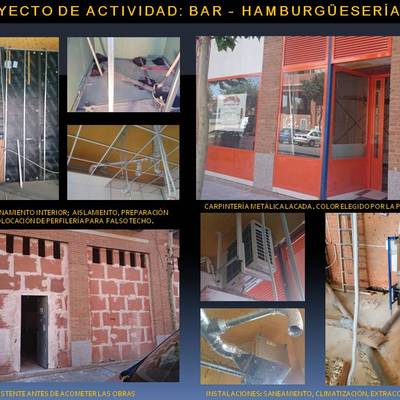 Proyecto para licencia de actividad de bar hamburguesería