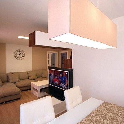 Mueble rotativo TV. Vista des del Comedor