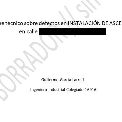 Informe de pericia Ascensores