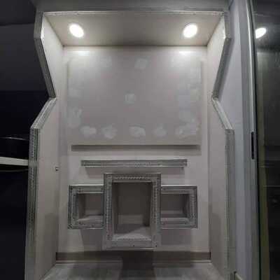 Centro de entretenimiento moderno en drywall para TV