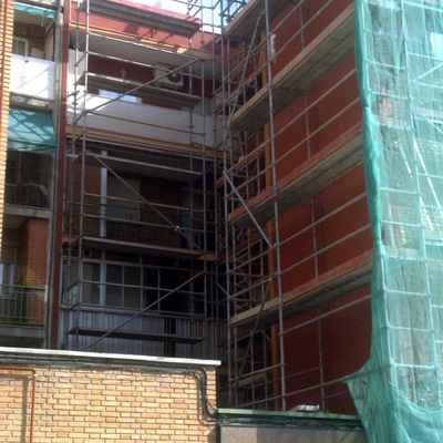 rehabilitacion fachada en monocapa raspada y china
